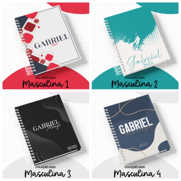 colecao capas masculina 2023 arquivo digital papelaria personalizada
