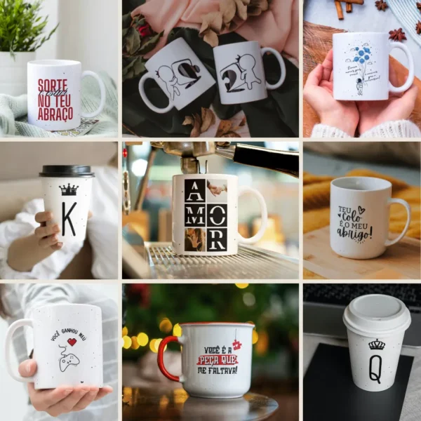 Coleção de Arte para Caneca dos Namorados - 52 JPGs