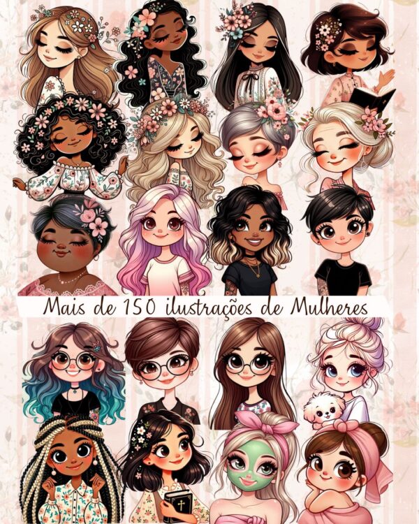 Colecao Dia Da Mulher 2025 150 Ilustracoes Mimos Exclusivos 2
