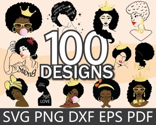 Colecao Empoderamento Negro Png Design Para Personalizaveis 6