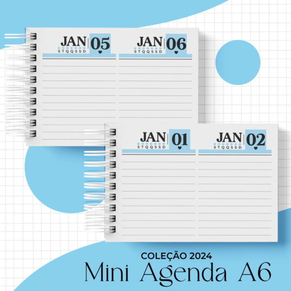 colecao mini agenda a6 arquivo digital agenda a6