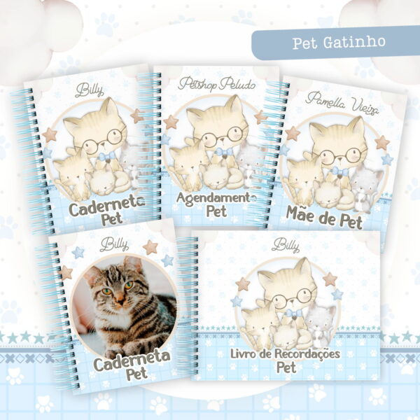 colecao pet gatinho azul arquivo digital arte digital