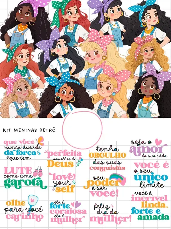 Colecao Vintage Meninas Retro Em Png Para Personalizados 2