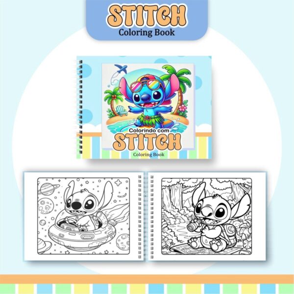 colorindo book stitch menino arquivo digital colorindo book