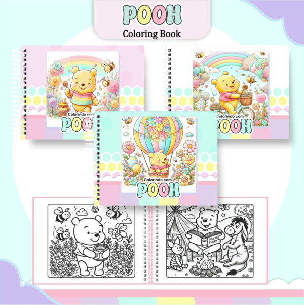 colorindo book ursinho pooh menina arquivo digital colorindo book ursinho pooh