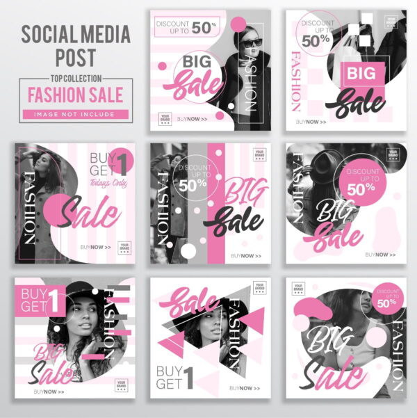 Combo +1k Modelos Posts Social Media Vetor Em Corel Draw