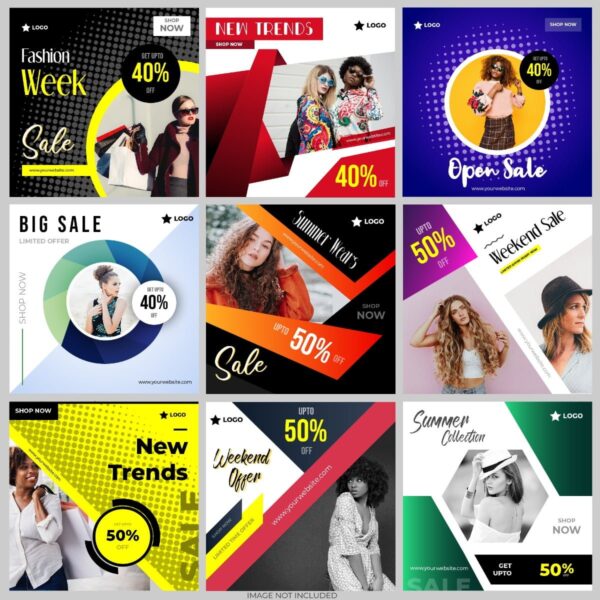 Combo +1k Modelos Posts Social Media Vetor Em Corel Draw