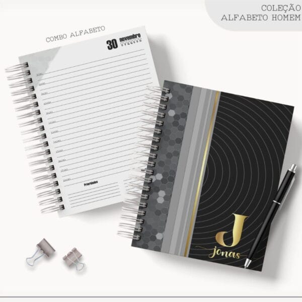 Combo Agendas Alfabeto Masculinas - Arquivo Digital