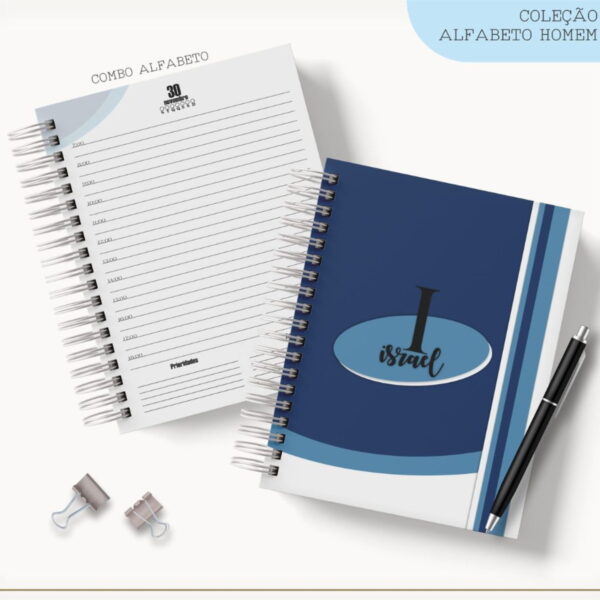 Combo Agendas Alfabeto Masculinas - Arquivo Digital - Imagem 2