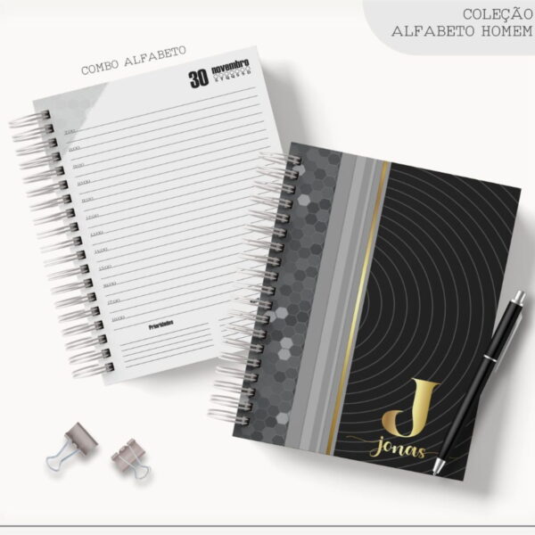 Combo Agendas Alfabeto Masculinas - Arquivo Digital - Imagem 3