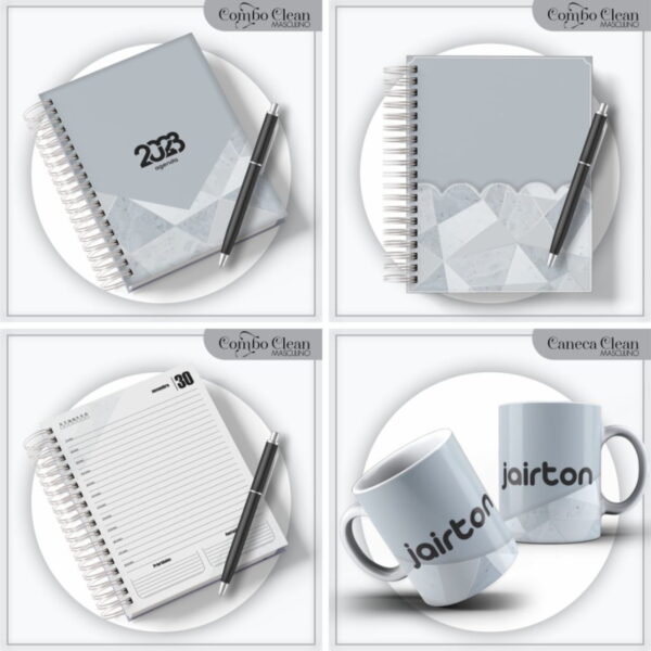 Combo Agendas Clean Masculina 2023 - Arquivo Digital - Imagem 3