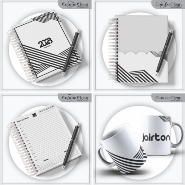 Combo Agendas Clean Masculina 2023 - Arquivo Digital - Imagem 4
