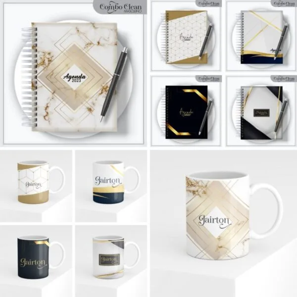 Combo Agendas Elegante Masculinas 2023 - Arquivo Digital