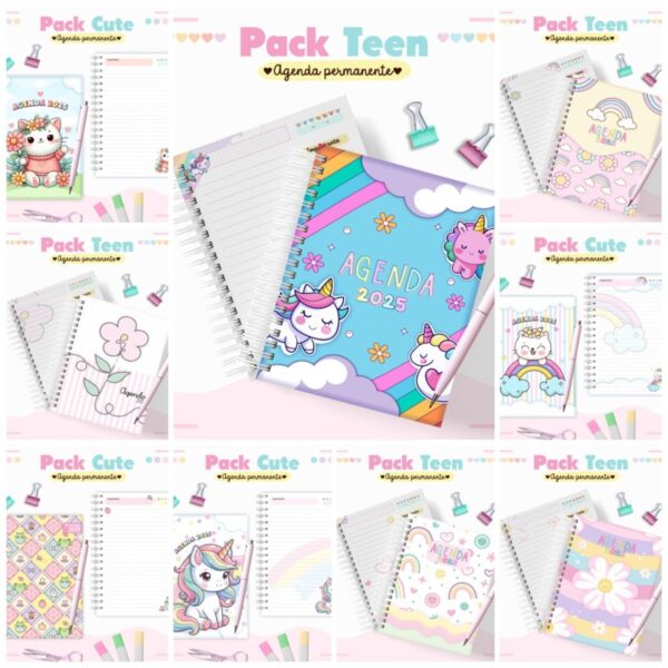 combo agendas infantil permanente meninas arquivo digital arquivo digital