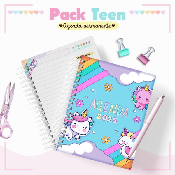 Combo Agendas Infantil Permanente Meninas - Arquivo Digital - Imagem 2