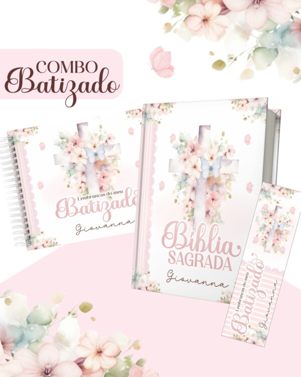Combo Batizado Rosa - Encadernação - Imagem 3