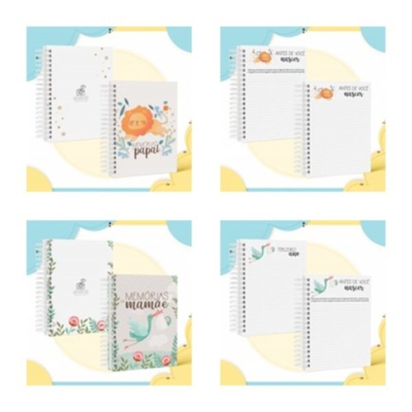 combo caderno de memorias do papai e mamae arquivo digital caderno de memorias