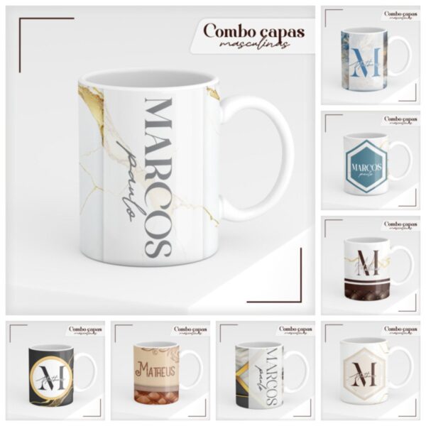 Combo Capas e Canecas Masculina - Arquivo Digital - Imagem 2
