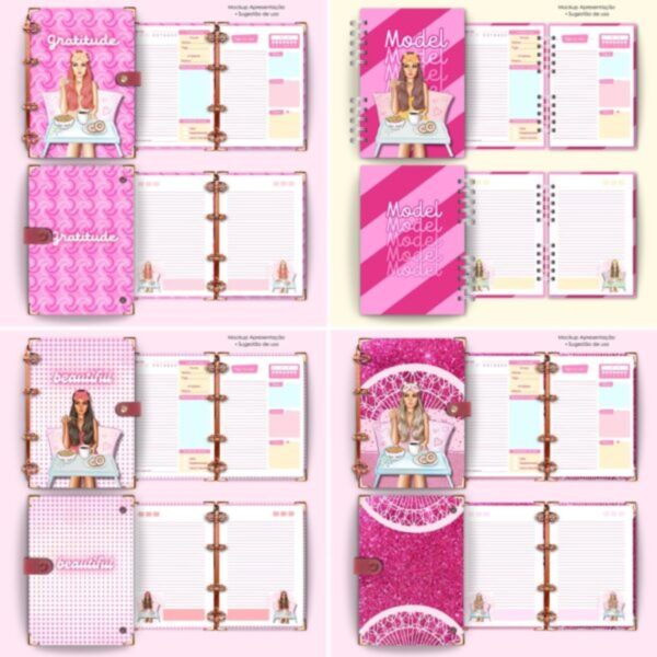 Combo Capas e Miolo Girls Canva -arquivo Digital - Imagem 2