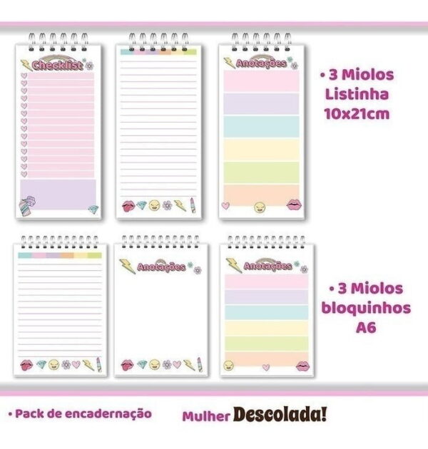 Combo Digital Dia Da Mulher Descolada Frases Encadernação