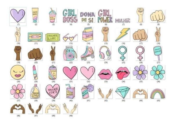 Combo Digital Dia Da Mulher Descolada Frases Encadernação