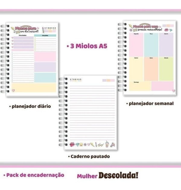 Combo Digital Dia Da Mulher Descolada Frases Encadernação