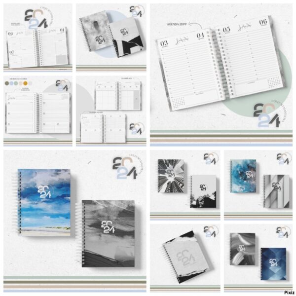 combo encadernacao masculina arquivo digital agenda masculina