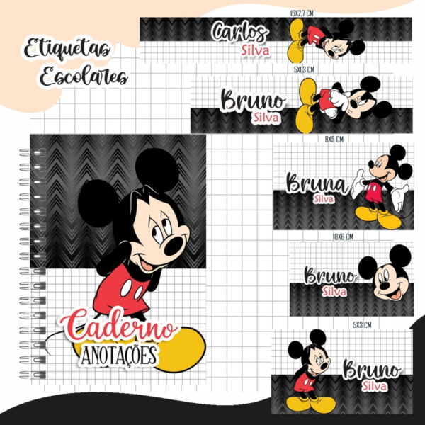 Combo Escolar Mickey 2024 - Arquivo Digital - Imagem 2