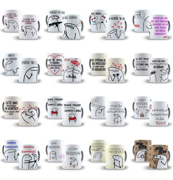 Combo Estampas Caneca Bento Flork 90 Arquivos Corel E Png