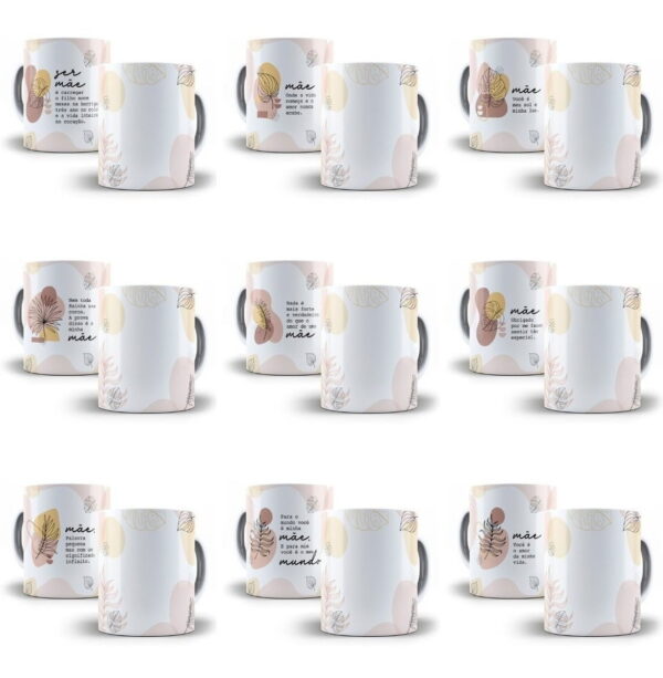 Combo Estampas Mães Frases Capa Agenda Arte Caneca Lettering