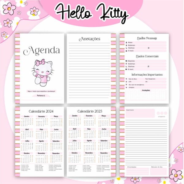 Combo Hello Kitty Encadernação - Arquivo Digital