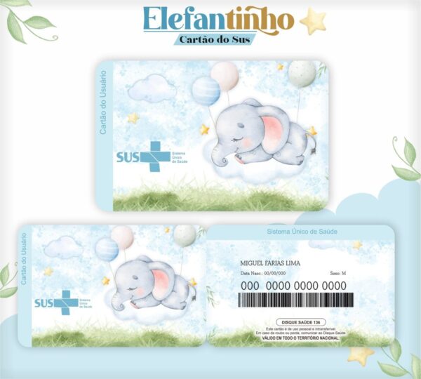 Combo Kids Elefantinho Menino - Arquivo Digital - Imagem 4