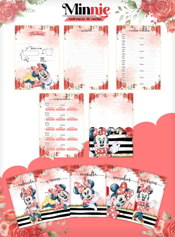 Combo Kids Minnie Vermelha - Arquivo Digital - Imagem 4