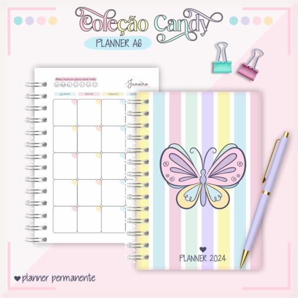 Combo Planners Candy A6 - Arquivo Digital