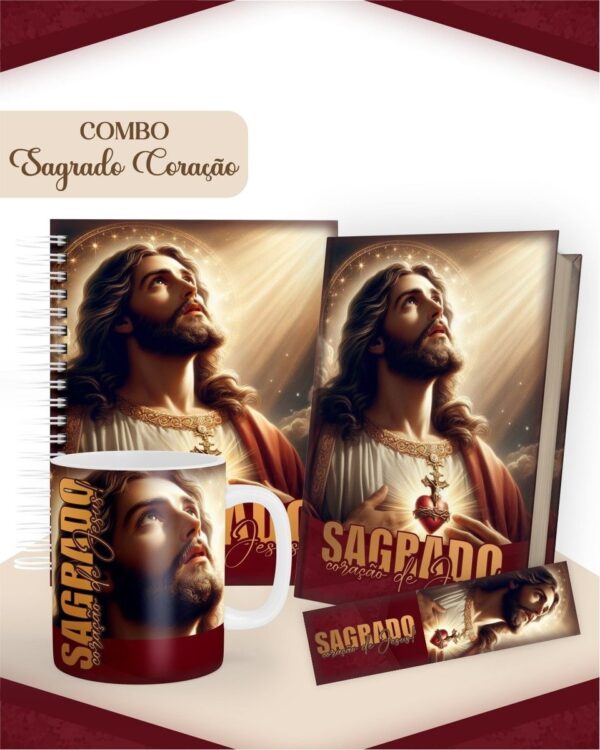 combo sagrado coracao masculino encadernacao encadernacao religiosa 1