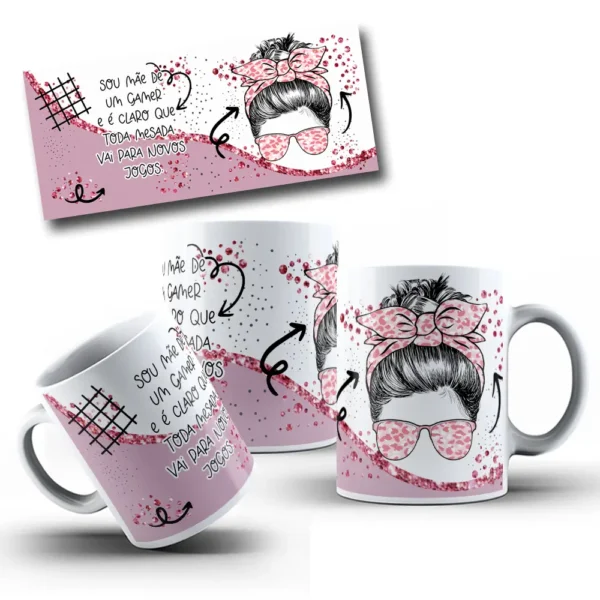 Conjunto De 9 Estampas Para Caneca Dia Das Maes 2023 2