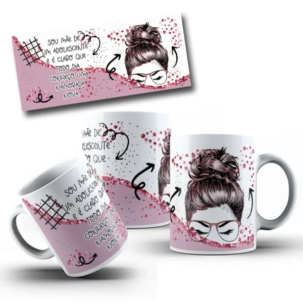 Conjunto De 9 Estampas Para Caneca Dia Das Maes 2023 4