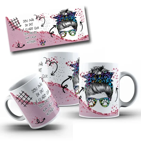 Conjunto De 9 Estampas Para Caneca Dia Das Maes 2023 5