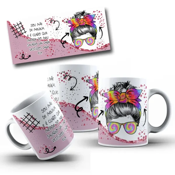 Conjunto De 9 Estampas Para Caneca Dia Das Maes 2023