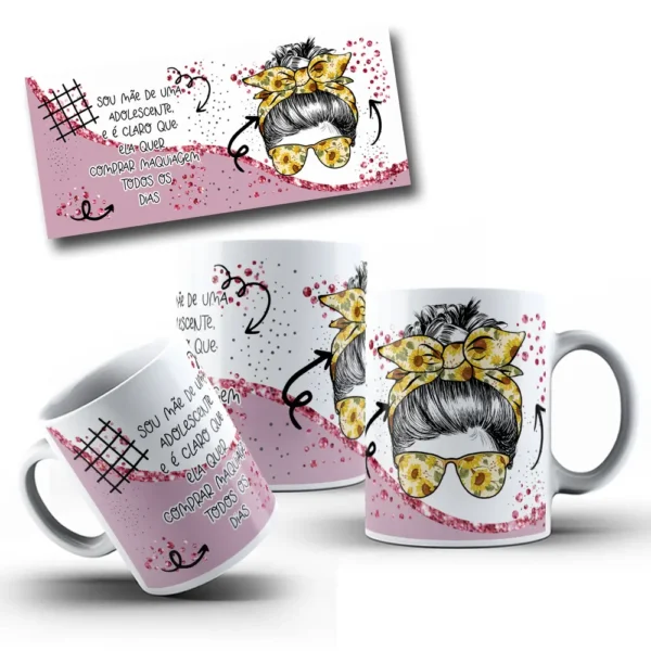 Conjunto De 9 Estampas Para Caneca Dia Das Maes 2023 7