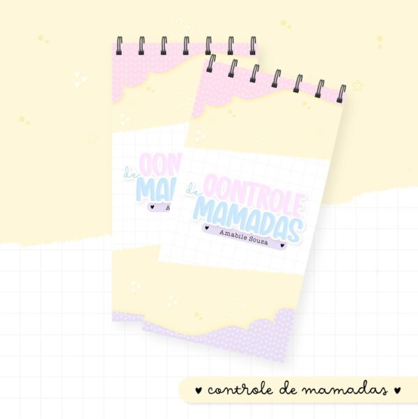 controle de mamadas 11x21 arquivo digital planner