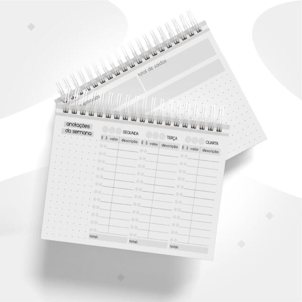 Controle Financeiro Semanal Masculino A6 - Arquivo Digital - Imagem 3