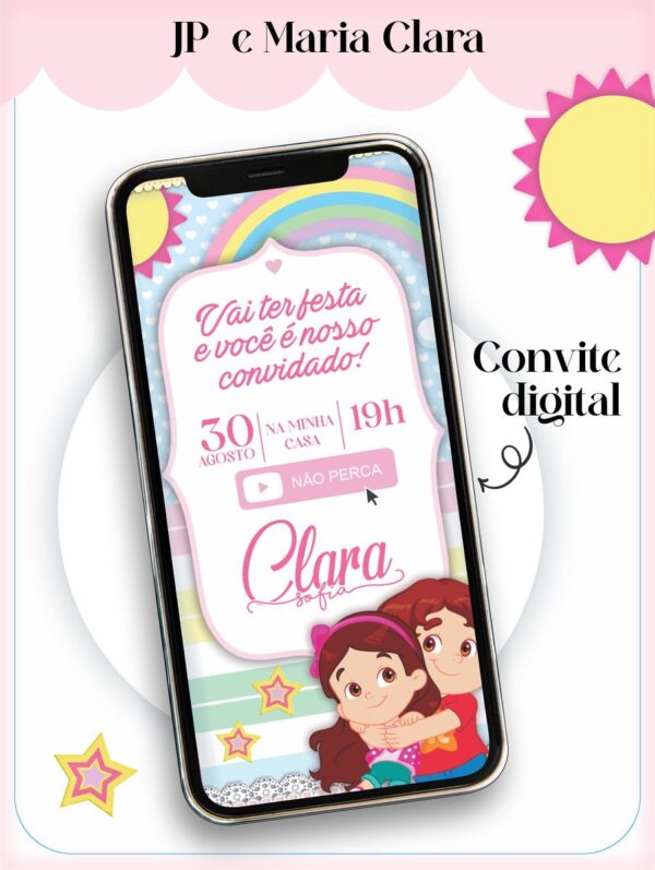 Convites Digitais Meninas - Arquivo Digital - Imagem 3