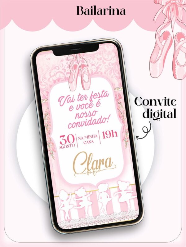 Convites Digitais Meninas - Arquivo Digital - Imagem 4