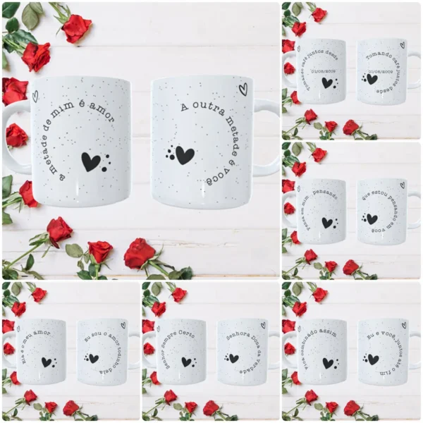 Decore Canecas com Temas Românticos - Baixe Agora
