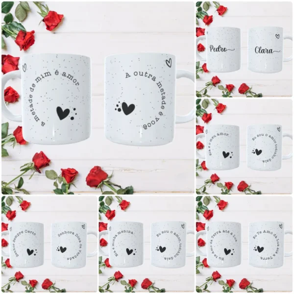 Decore Canecas com Temas Românticos - Baixe Agora