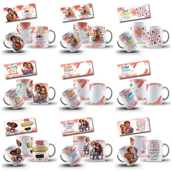 Decore Canecas para o Dia dos Namorados - Arquivos JPG