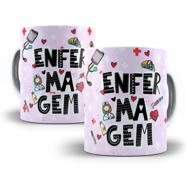 Design Caneca Personalizado Profissão Enfermeiros