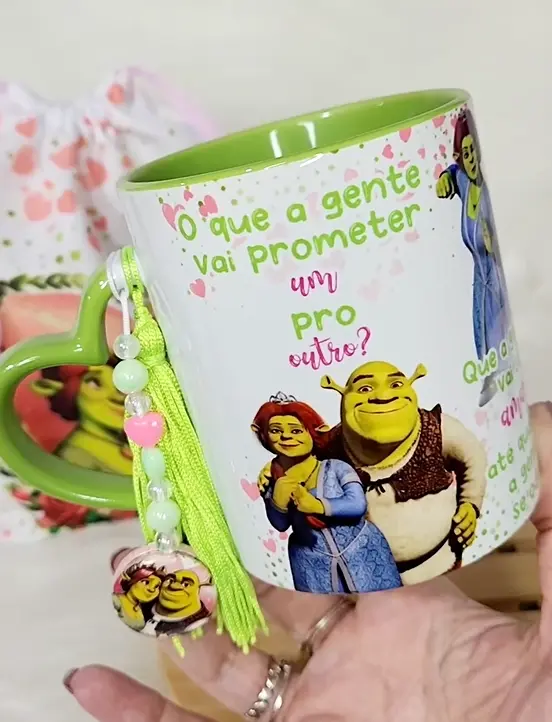Design Para Caneca Shrek e Fiona - Declare seu Amor