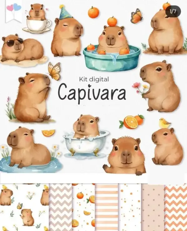 Designs De Capivara Em Png Para Sublimacao E Diy